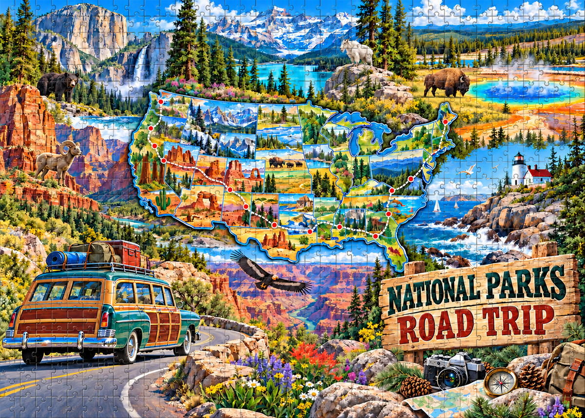 National Parks Road Trip – 1,000-Piece Puzzle