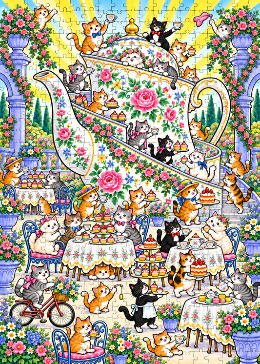Cat Afternoon Tea – 1000 Piece Jigsaw Puzzle