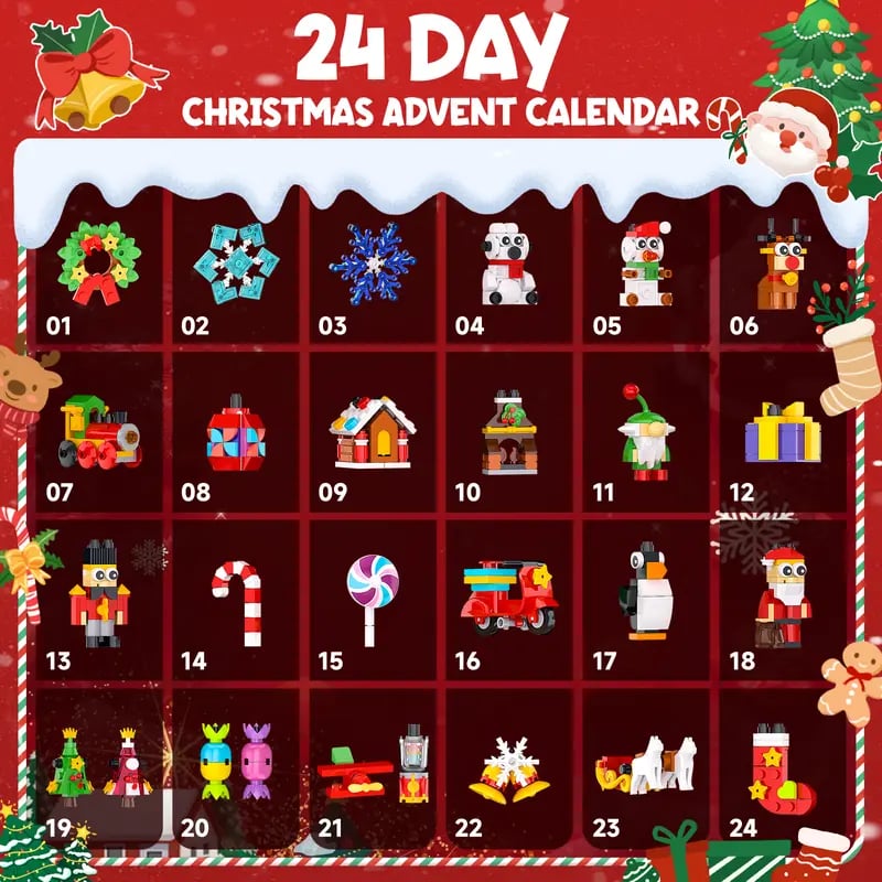⏳ Letzter Tag 49% RABATT – 🎄 24-Tage-Weihnachtsüberraschungs-Adventskalender | 24 Tagesfächer mit Überraschungsspielzeug für eine lustige bildschirmfreie Feiertagstradition 🎁✨