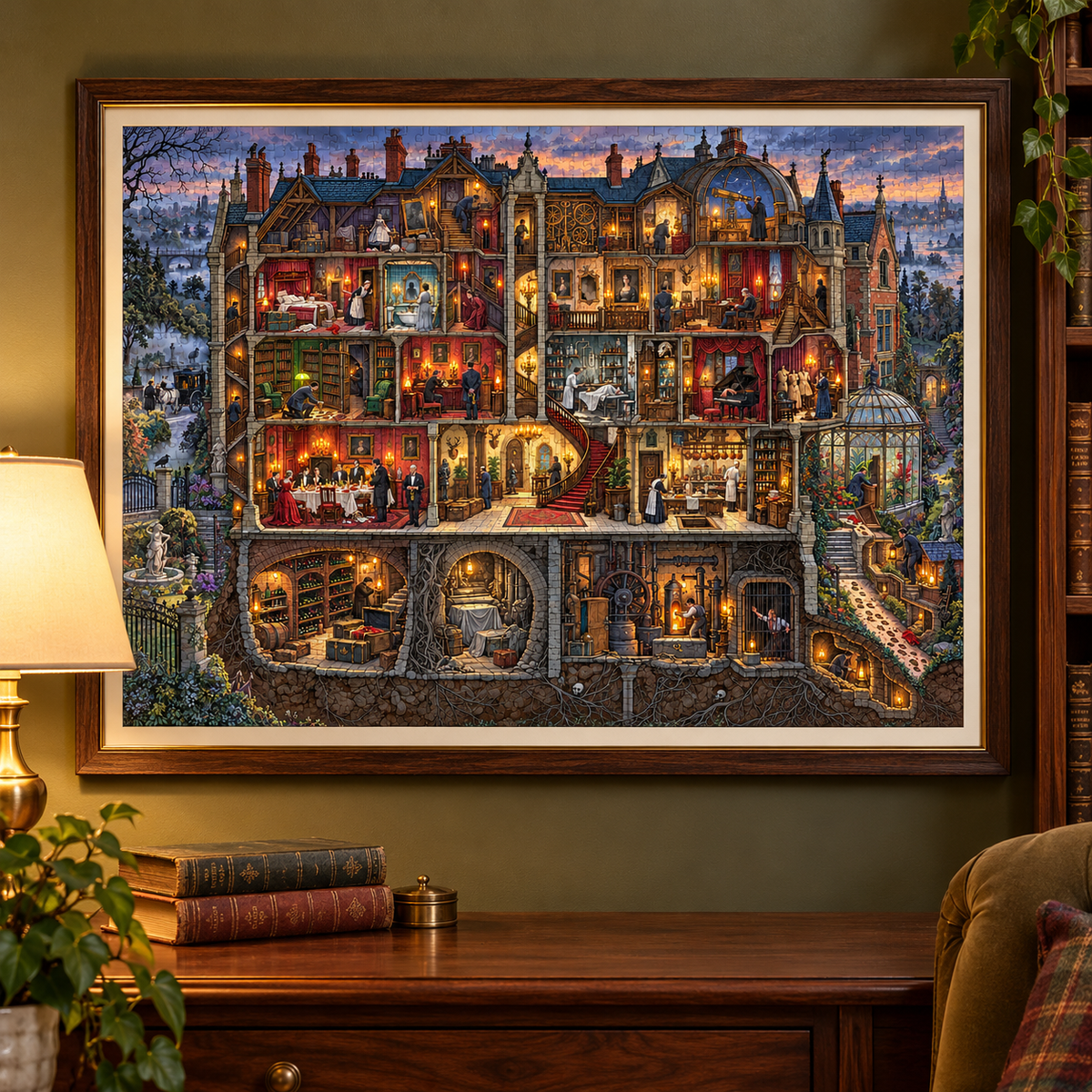 L’invité disparu – Puzzle de 1 000 pièces représentant un manoir hanté