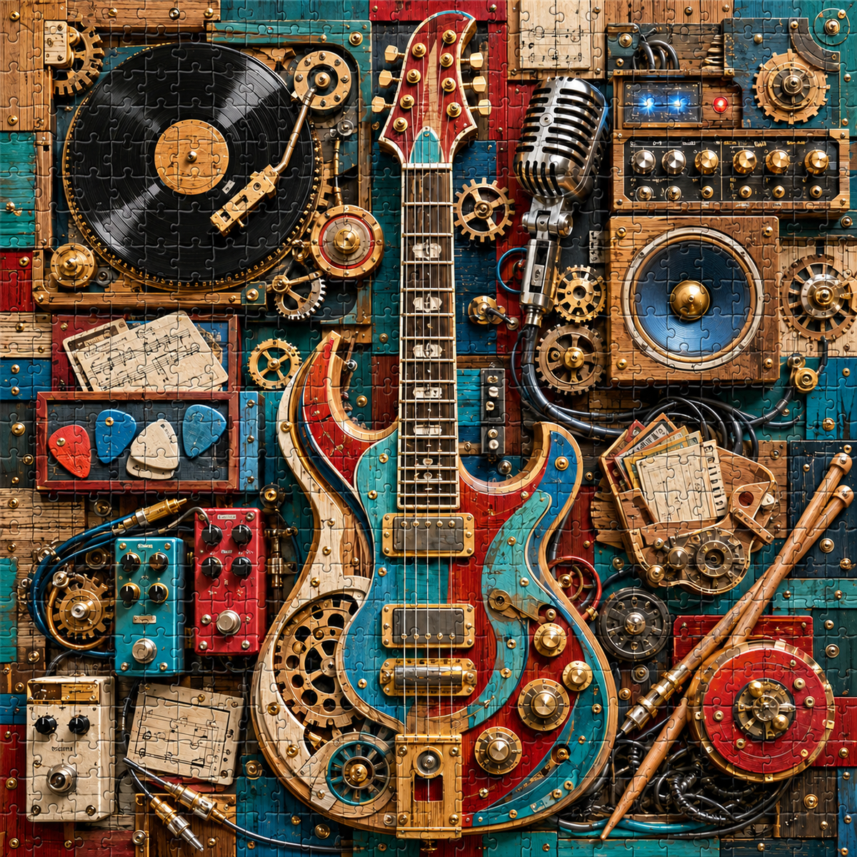 Retro Music Rhapsody – 1000-Piece Jigsaw Puzzle