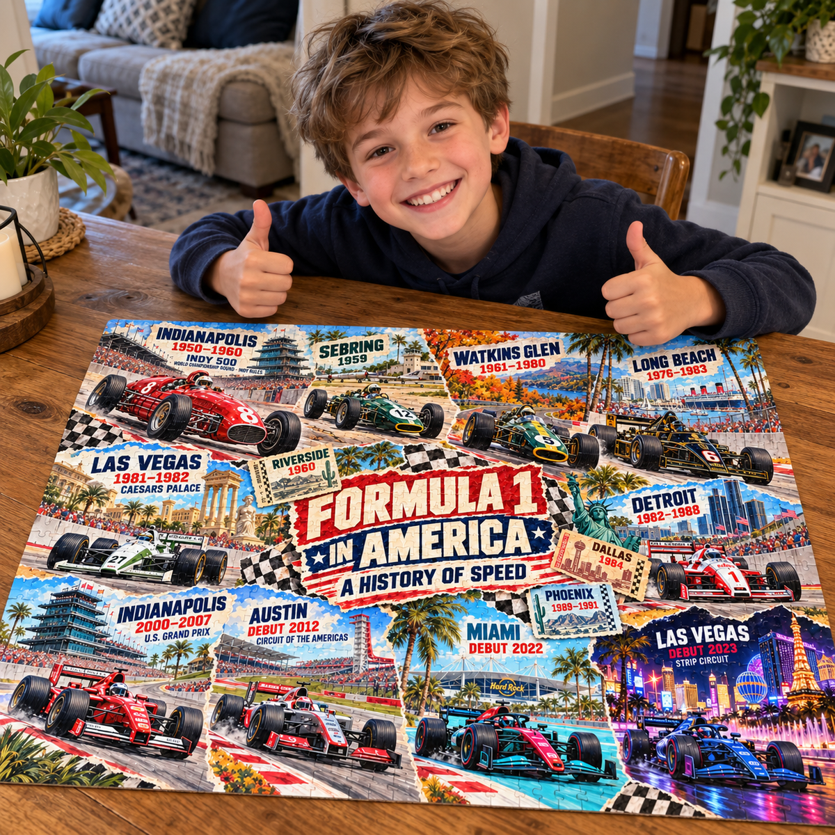 F1 Across America – A History of America Speed Puzzle 1000PCS