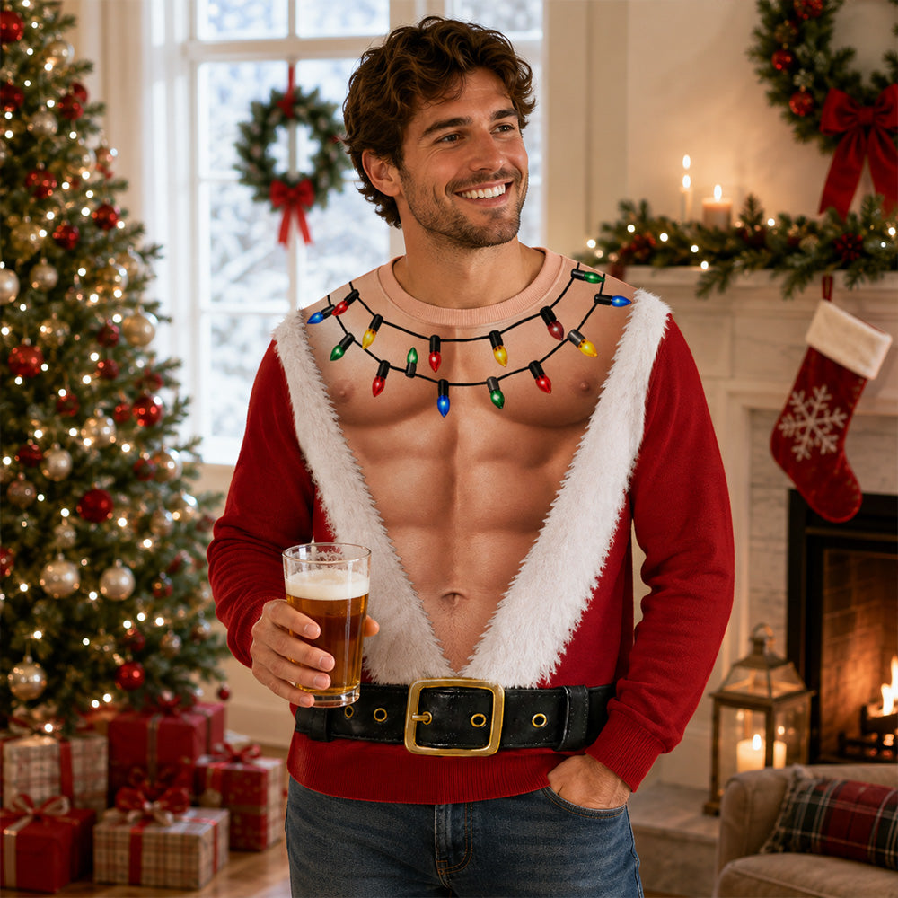 Santa Never Looked This Good – Personalized All-Over-Print Sweatshirt