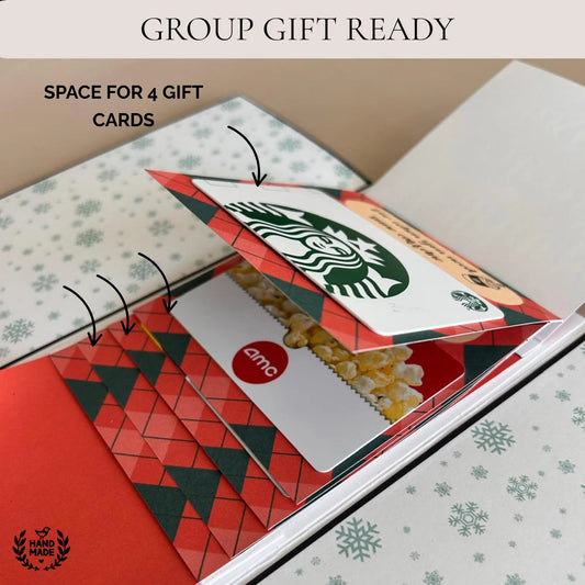 Christmas gift card holder book handmade card