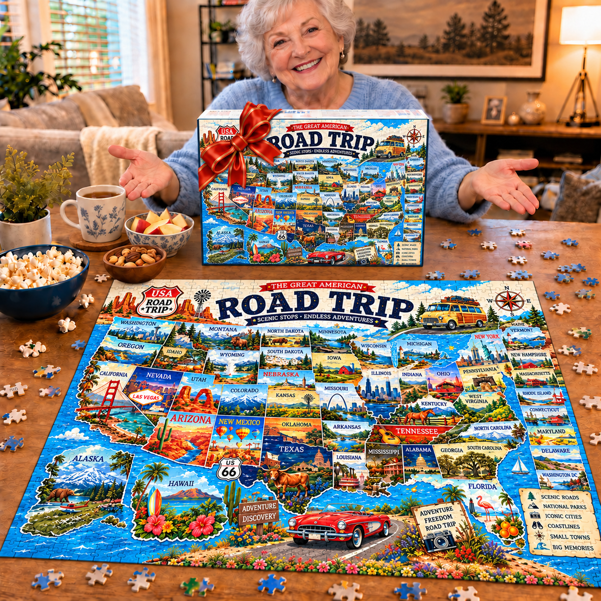 The Great American Road Trip — 1,000-Piece Puzzle