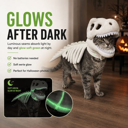 Glow-in-the-dark dinosaur skeleton pet costume - image 7
