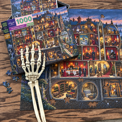 L’invité disparu – Puzzle de 1 000 pièces représentant un manoir hanté