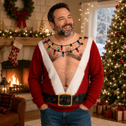 Santa Never Looked This Good – Personalized All-Over-Print Sweatshirt