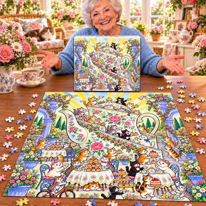 Cat Afternoon Tea – 1000 Piece Jigsaw Puzzle