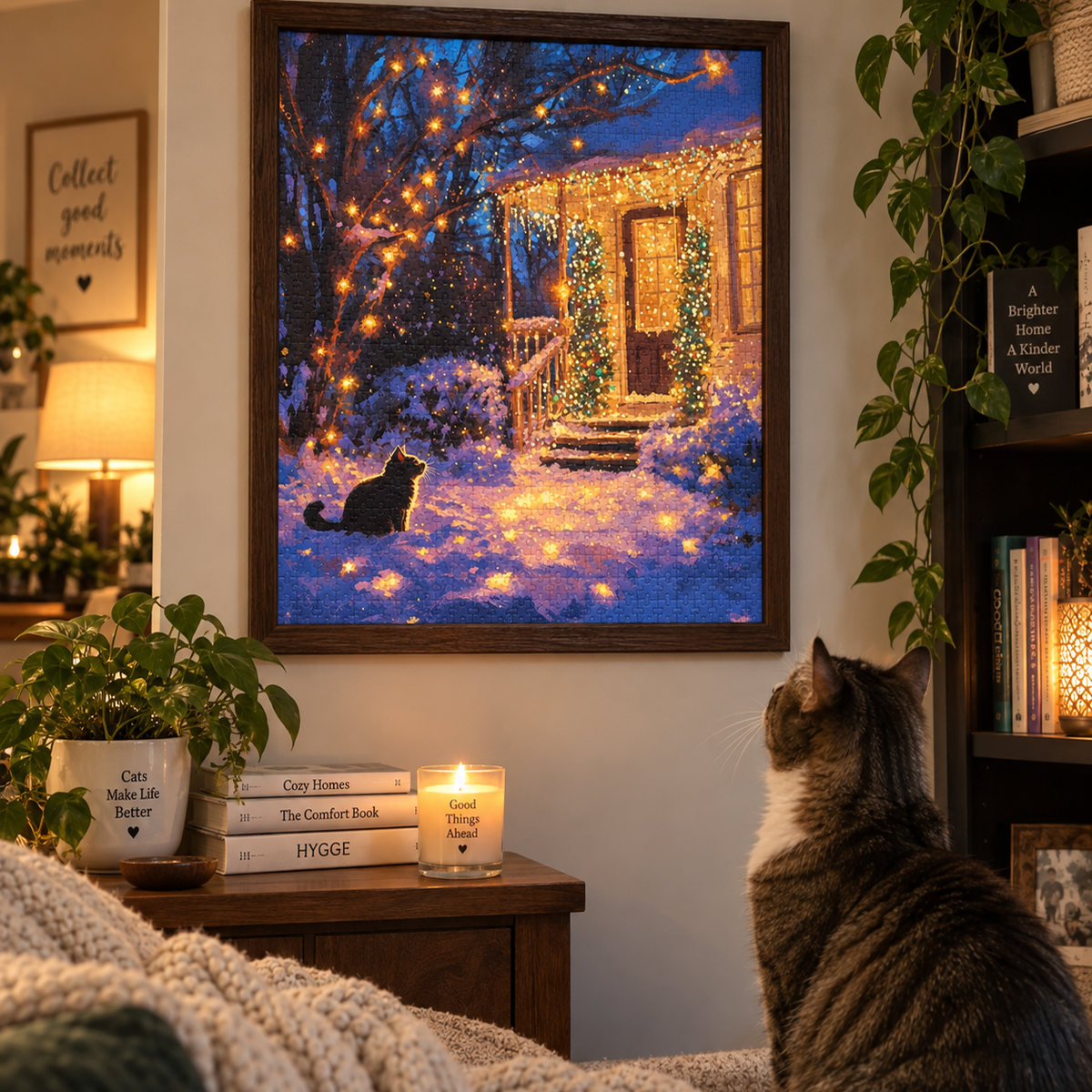Winter Wishes — Adorable Stray Cats Seeking Warmth Jigsaw Puzzle 1000 Pieces