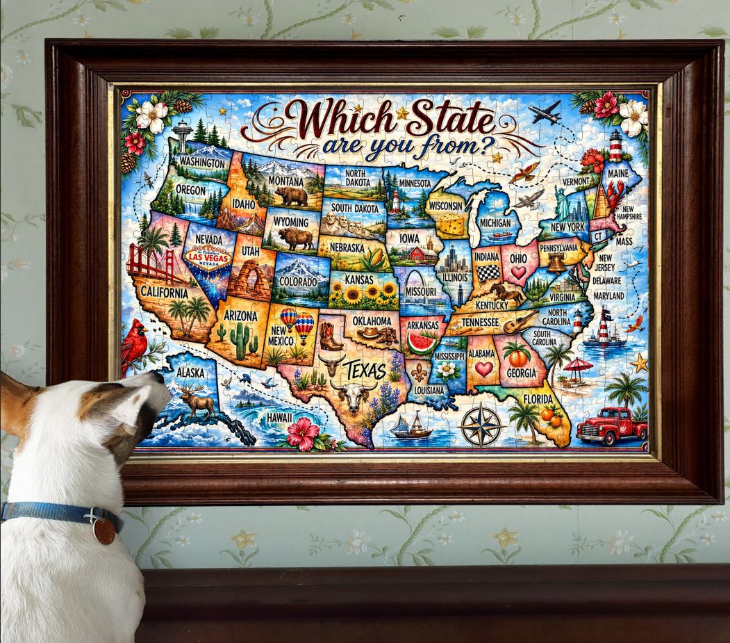 1000 pcs - Which State are you from? - 2026 new puzzle