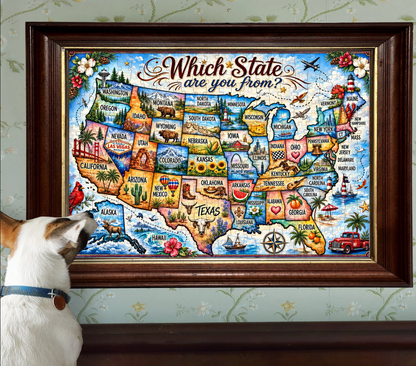1000 pcs - Which State are you from? - 2026 new puzzle