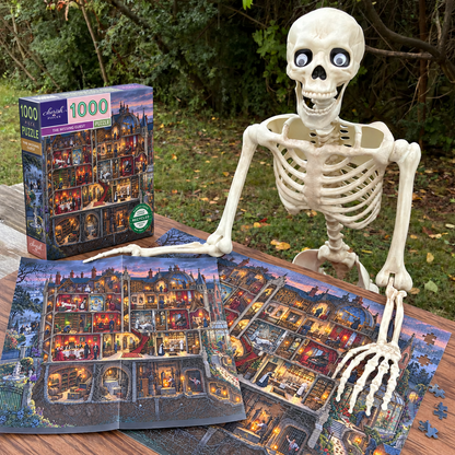L’invité disparu – Puzzle de 1 000 pièces représentant un manoir hanté