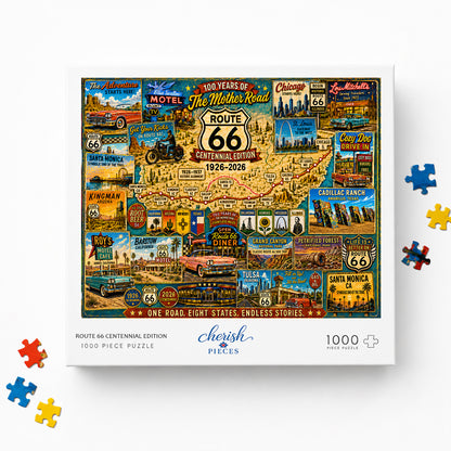 Route 66 Centennial Collector’s Puzzle 100 Years of the Mother Road — 1926–2026