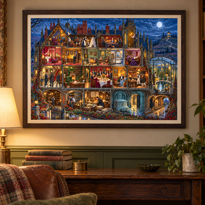 Midnight at Blackthorn Manor – 1000-Piece Gothic Mystery Jigsaw Puzzle