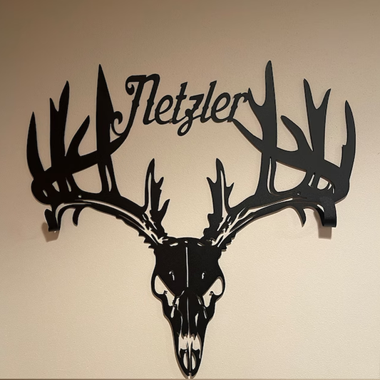 Personalized Metal Deer Skull Rack-The best gift for 2026 Christmas
