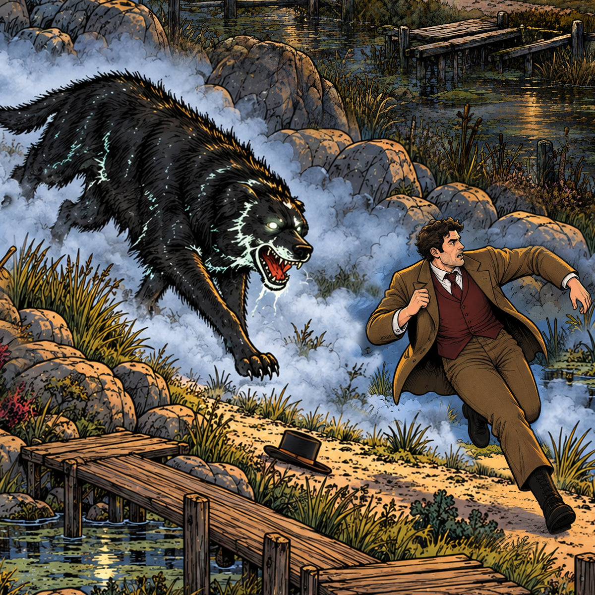 Sherlock Holmes: The Hound of the Baskervilles — Gothic Mystery Jigsaw Puzzle