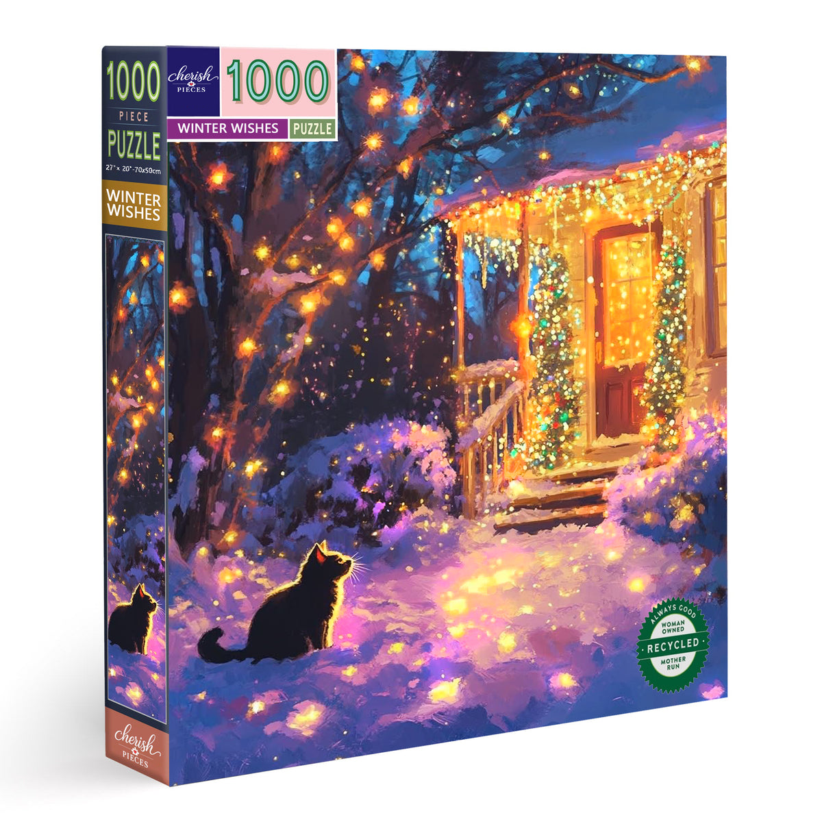 Winter Wishes — Adorable Stray Cats Seeking Warmth Jigsaw Puzzle 1000 Pieces