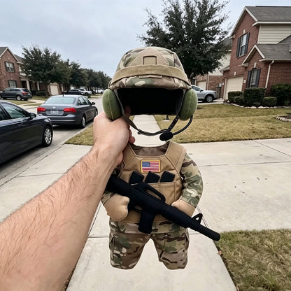 Dog wearing a military-inspired soldier costume - image 3