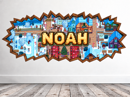Personalized name Stardew Valley inspired farm-themed wall decorations