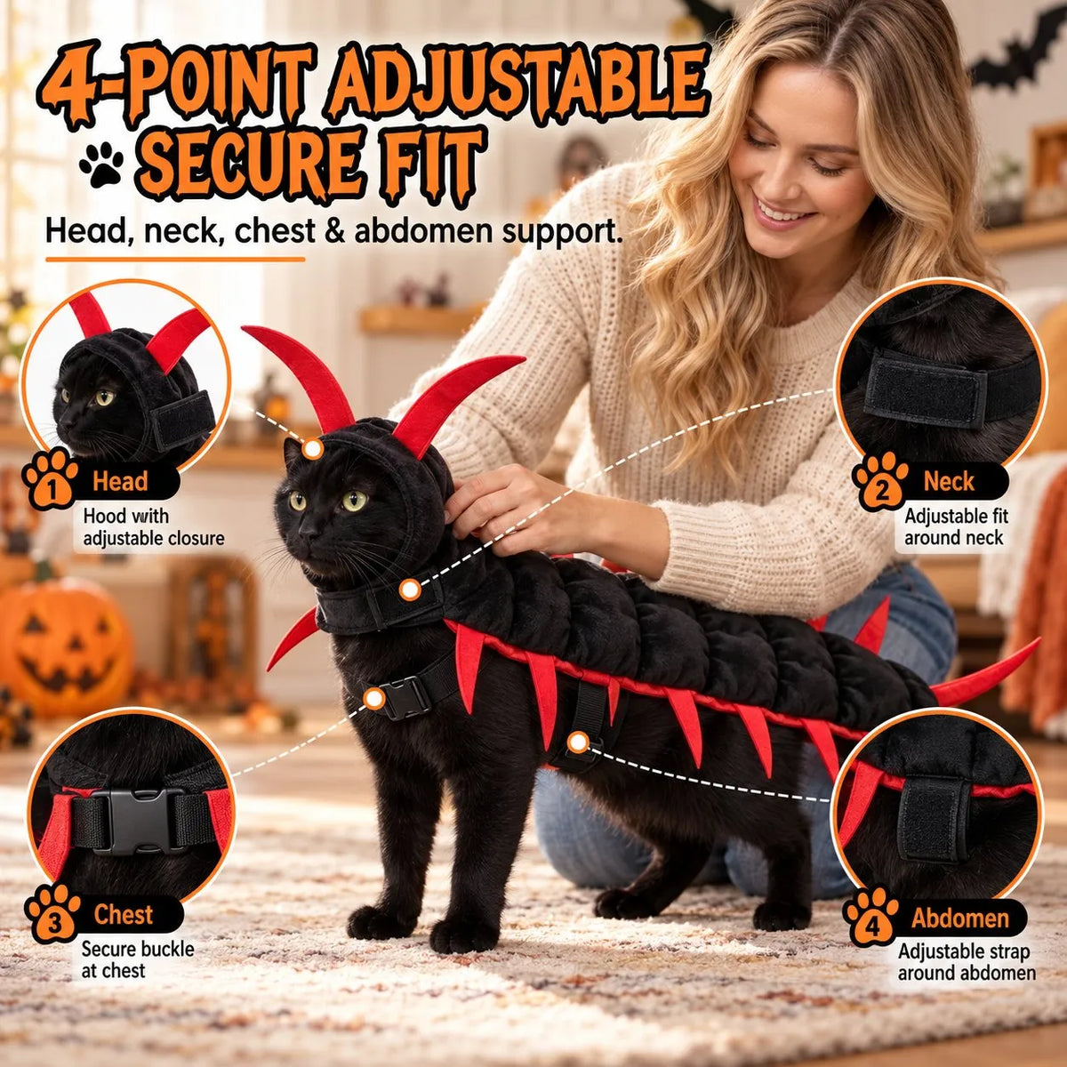 Halloween Cat Centipede Costume – image 6