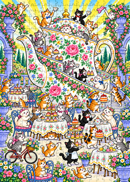 Cat Afternoon Tea – 1000 Piece Jigsaw Puzzle