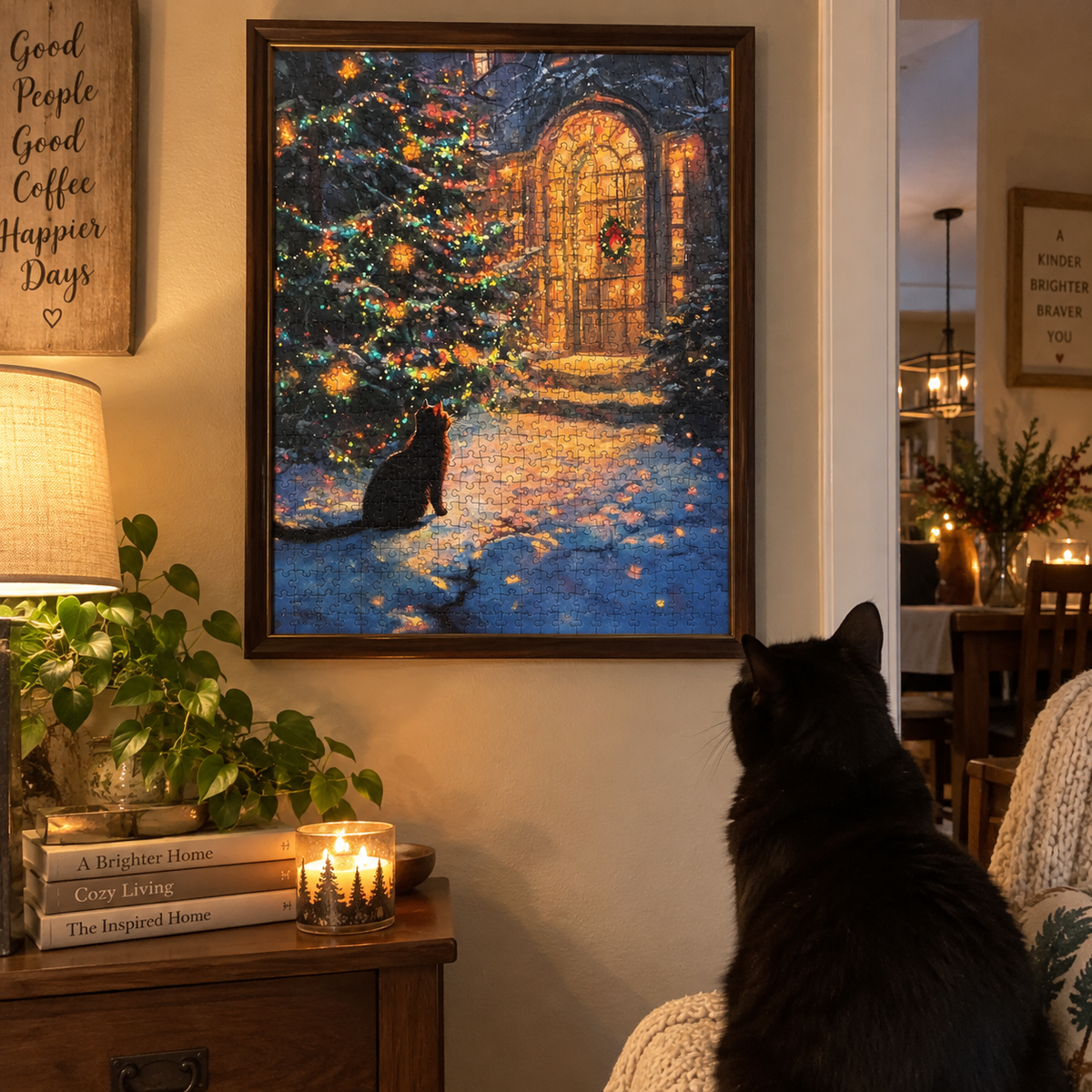 Winter Wishes — Adorable Stray Cats Seeking Warmth Jigsaw Puzzle 1000 Pieces