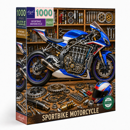 Sports Motorcycle Repair Shop 1000-Piece Jigsaw Puzzle