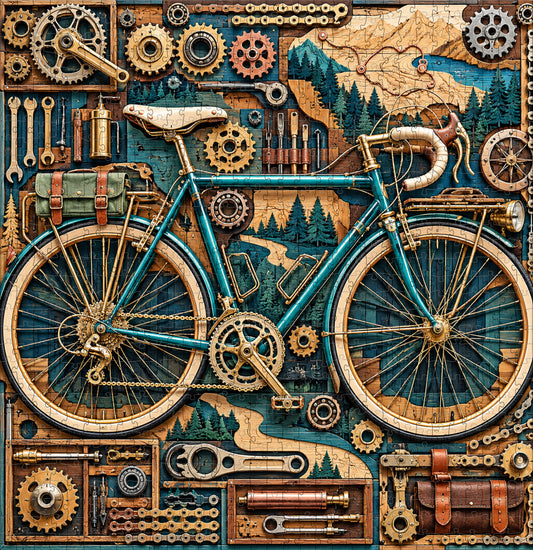 The Cyclist’s Workshop - Vintage Bicycle Parts Puzzle