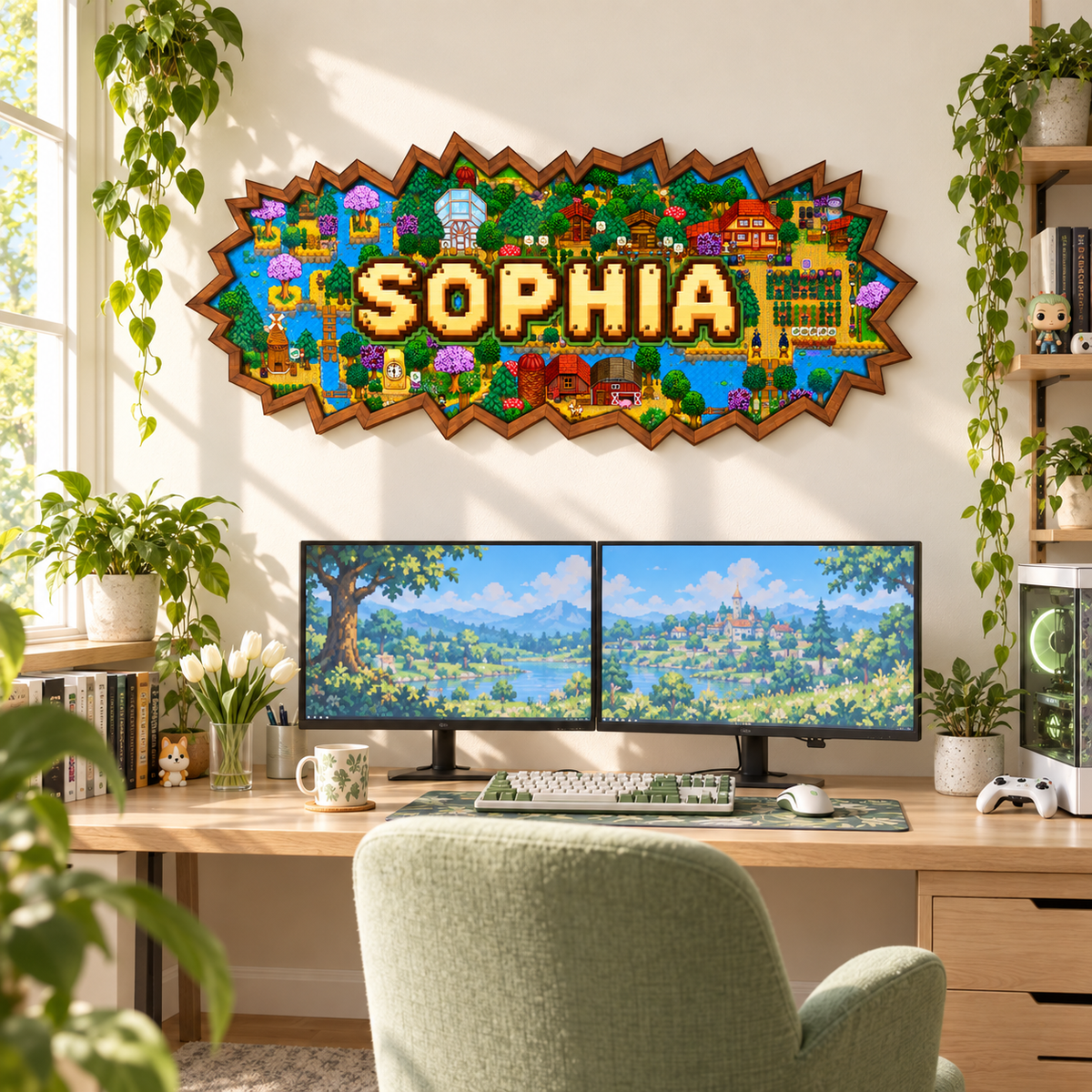 Personalized name Stardew Valley inspired farm-themed wall decorations