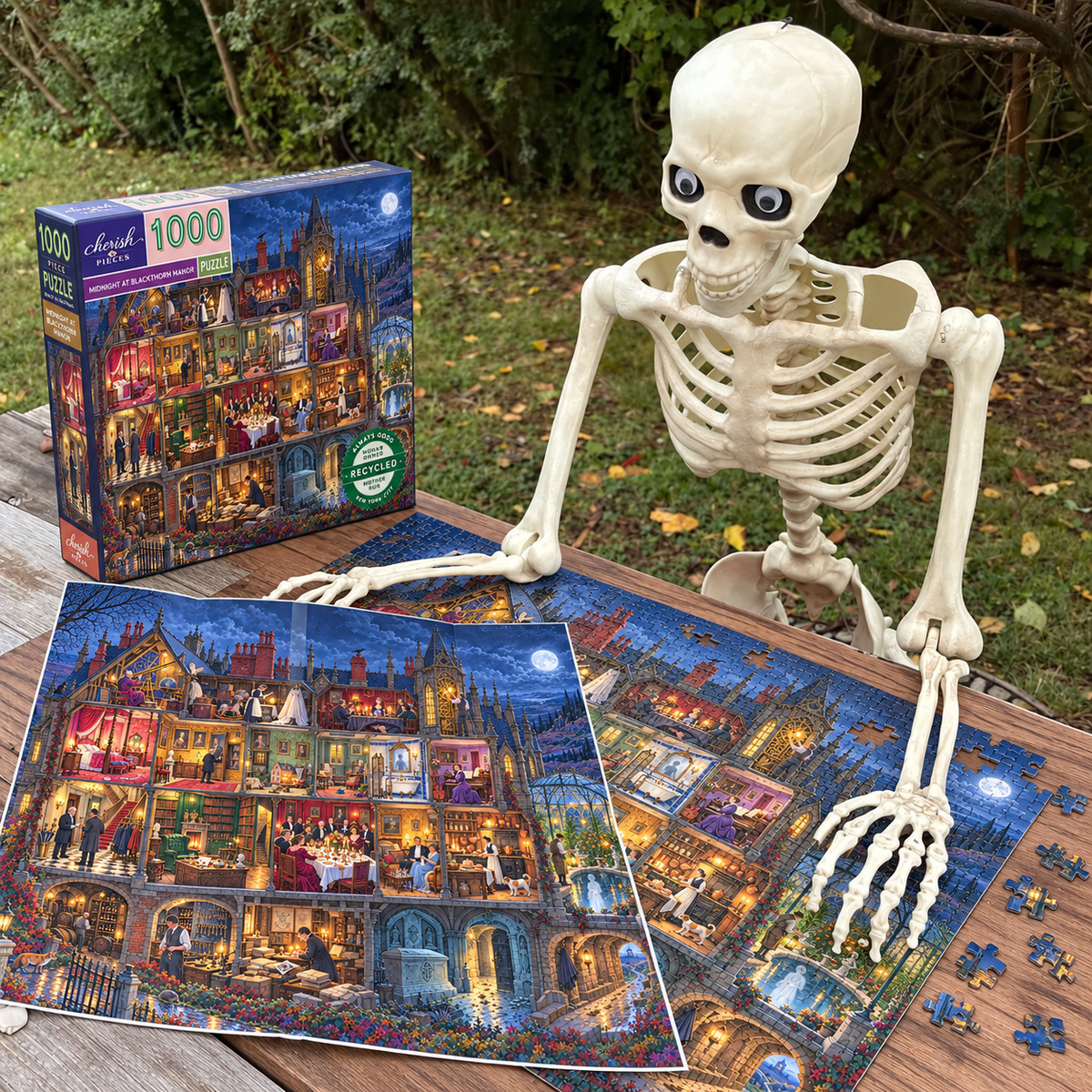Midnight at Blackthorn Manor – 1000-Piece Gothic Mystery Jigsaw Puzzle