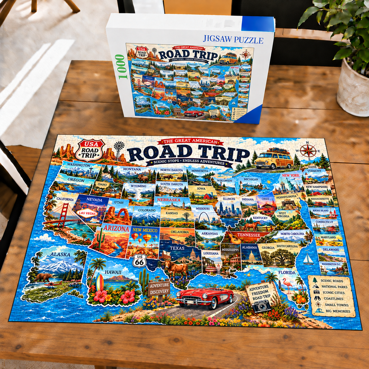 The Great American Road Trip — 1,000-Piece Puzzle
