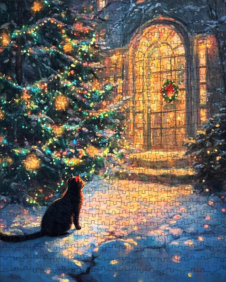 Winter Wishes — Adorable Stray Cats Seeking Warmth Jigsaw Puzzle 1000 Pieces
