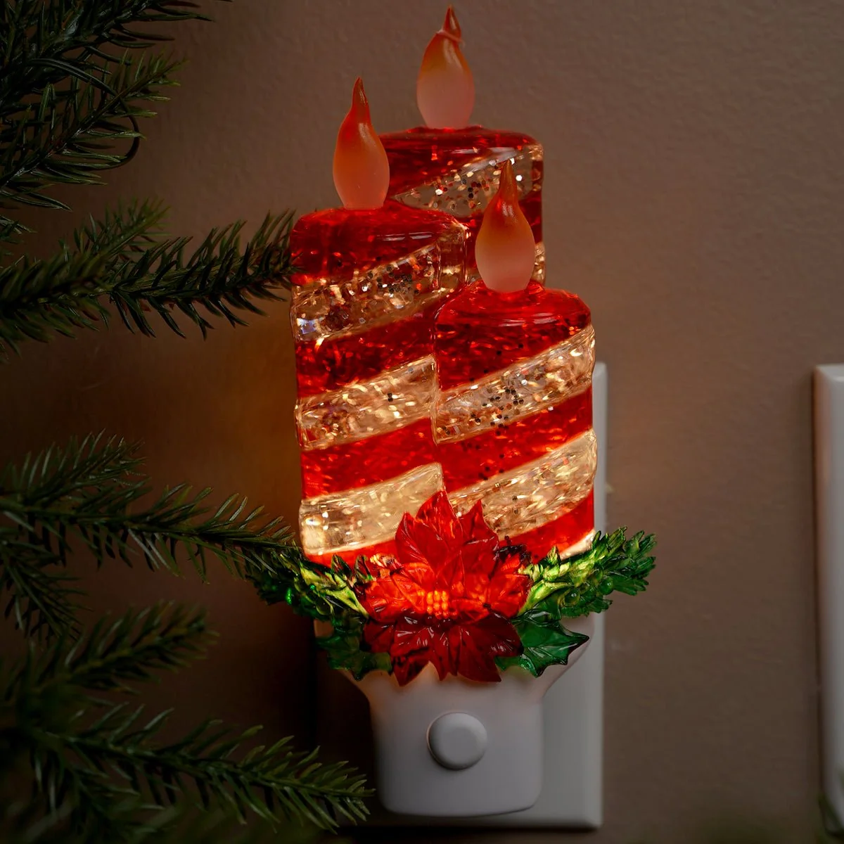 Lumières et scintillements de la nuit de Noël