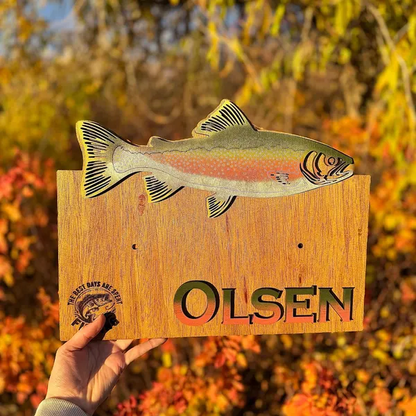 2026 BEST GIFT-Personalized 6-Rod Fishing Rod Holder – Wooden Wall Mount
