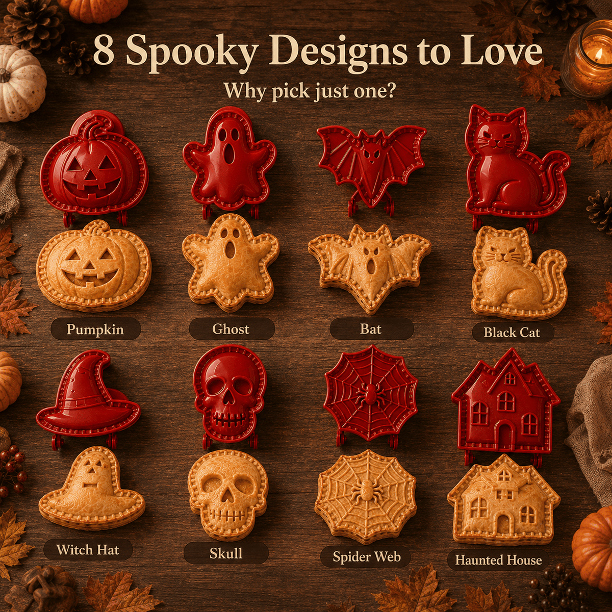 🎃 8-teiliges Halloween Mini-Handkuchen-Backform-Set✈️ Kaufe 2+ und erhalte kostenlosen Versand
