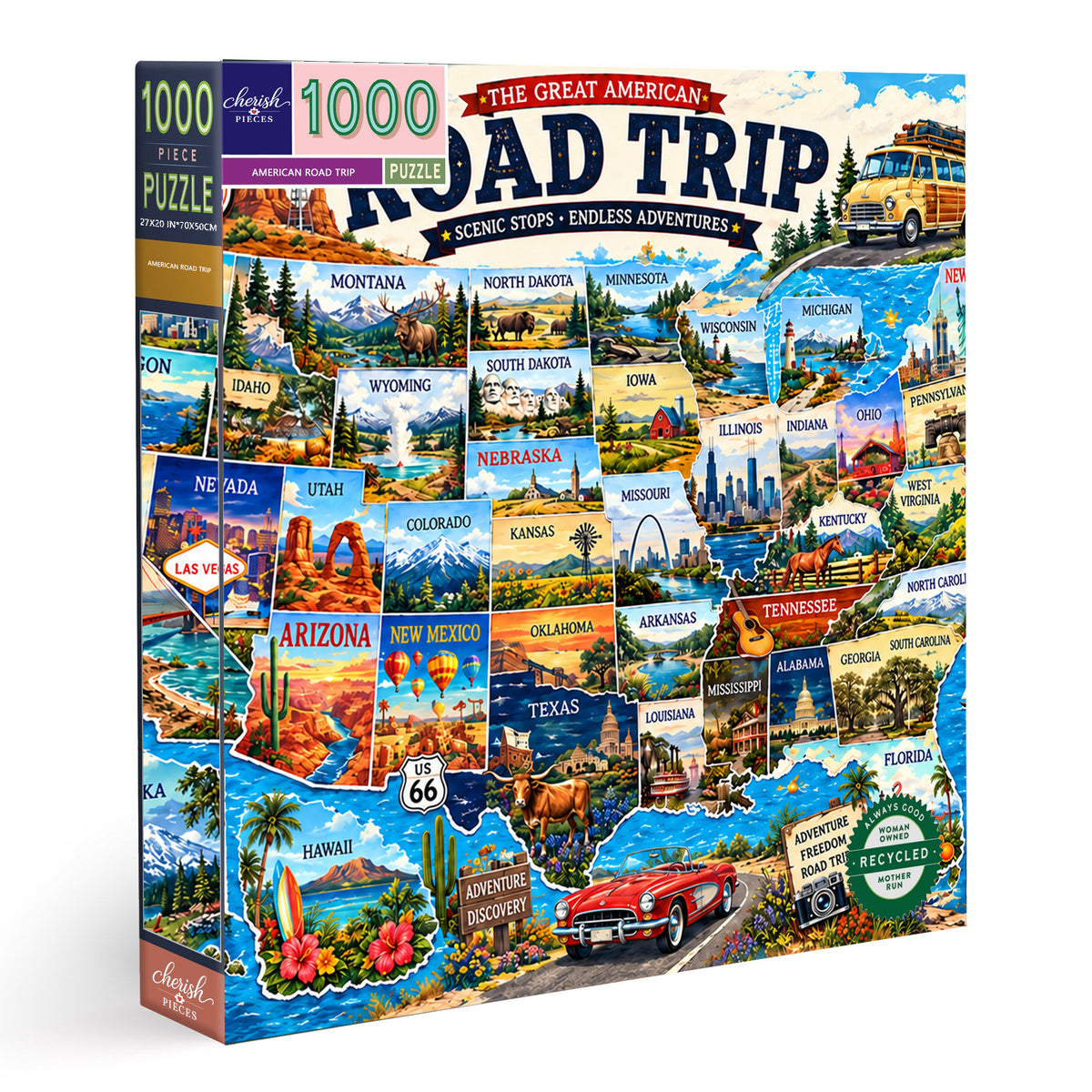 The Great American Road Trip — 1,000-Piece Puzzle