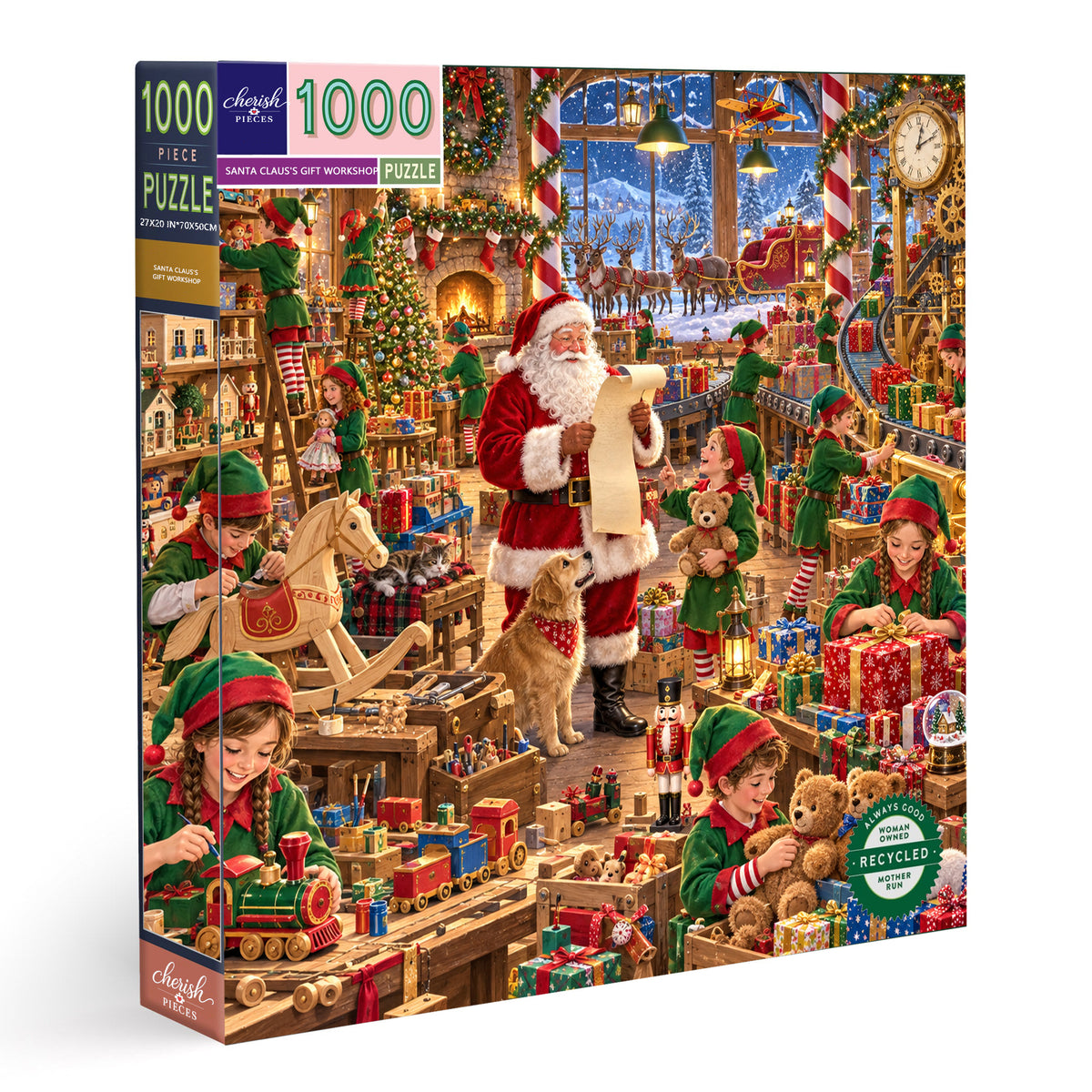 Weihnachtsmann's Geschenkewerkstatt 1000-Teile Puzzle🎁