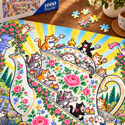 Cat Afternoon Tea – 1000 Piece Jigsaw Puzzle