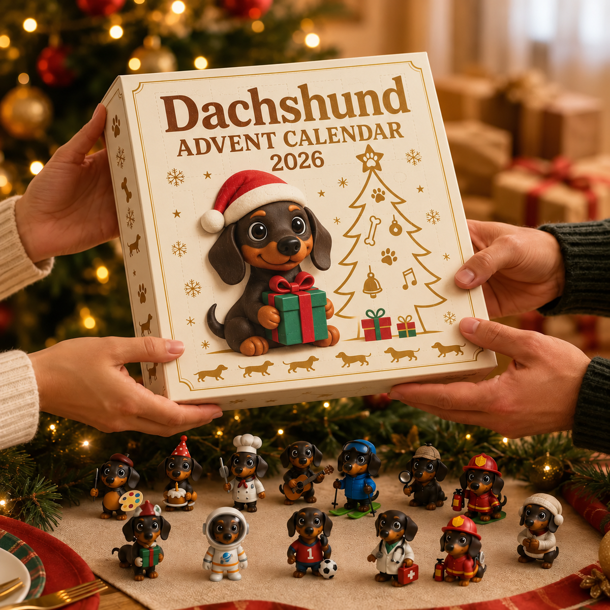 Dachshund Advent Calendar – Christmas collectible dogs