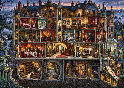 L’invité disparu – Puzzle de 1 000 pièces représentant un manoir hanté