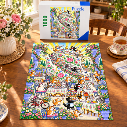 Cat Afternoon Tea – 1000 Piece Jigsaw Puzzle