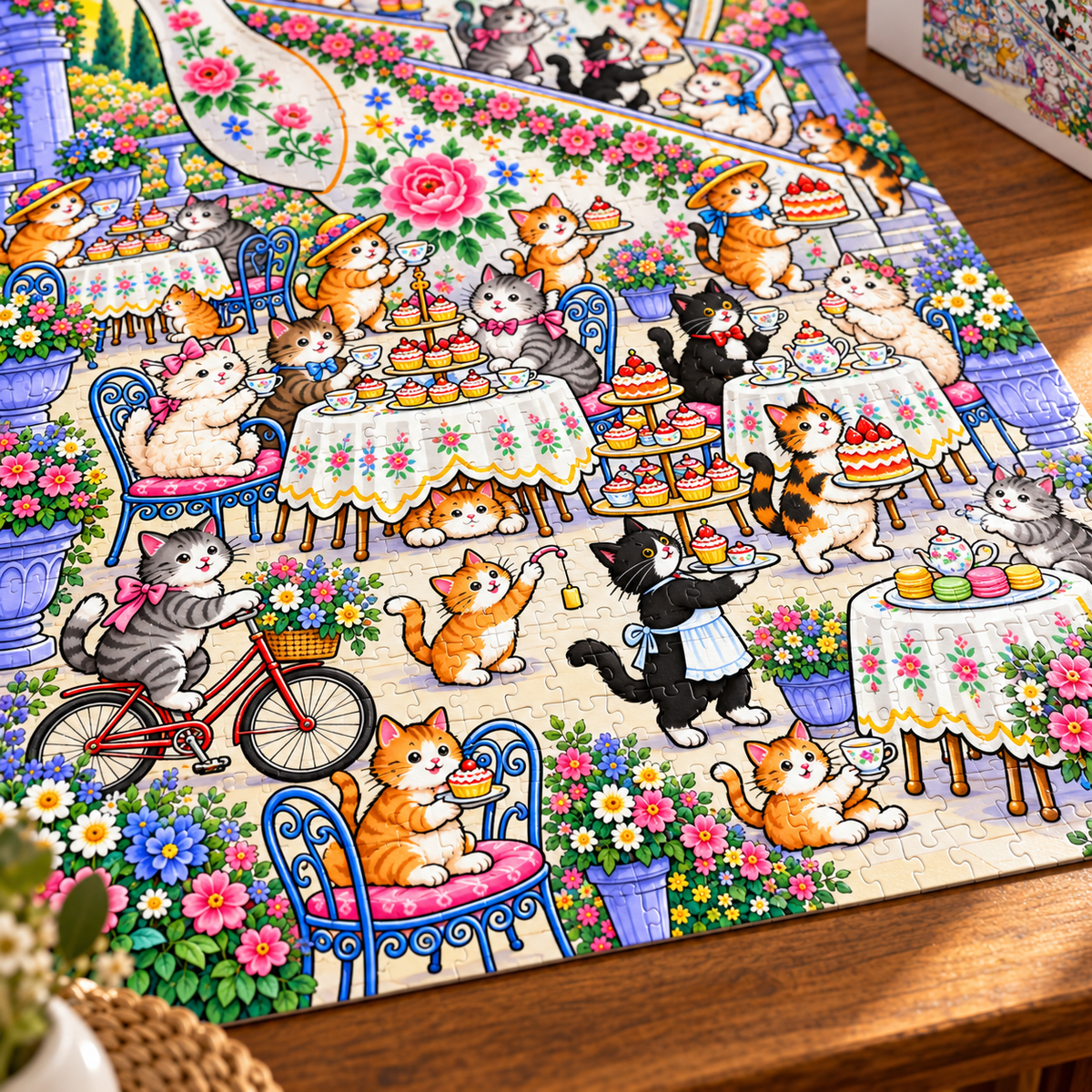 Cat Afternoon Tea – 1000 Piece Jigsaw Puzzle