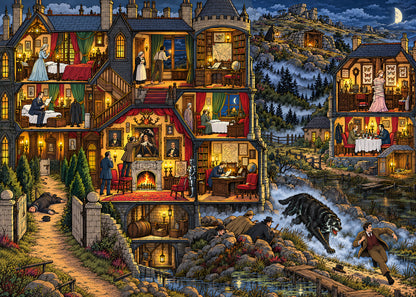 Sherlock Holmes: The Hound of the Baskervilles — Gothic Mystery Jigsaw Puzzle