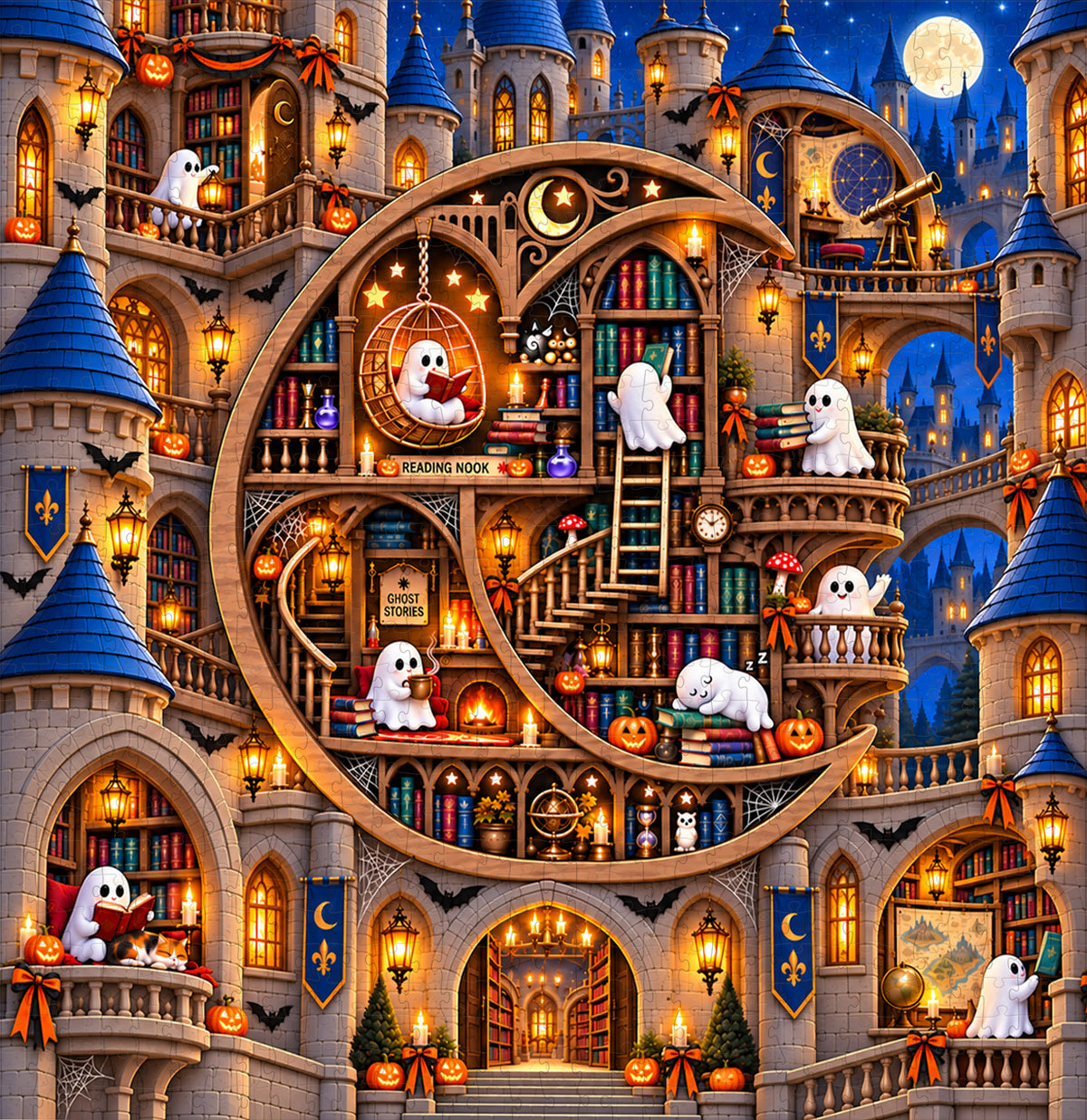 The Moonlit Ghost Library Puzzle