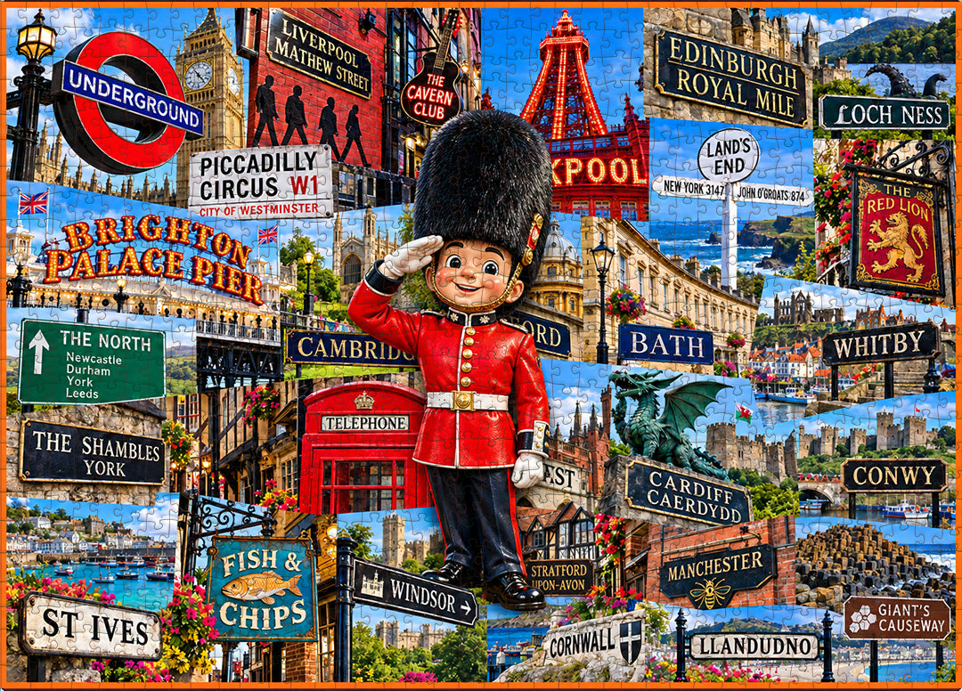 Signs Across Britain — 500/1000-Piece Jigsaw Puzzle