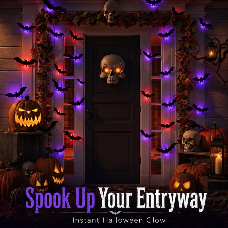 🦇Halloween 3D Fledermaus LED Wandleuchte Deko