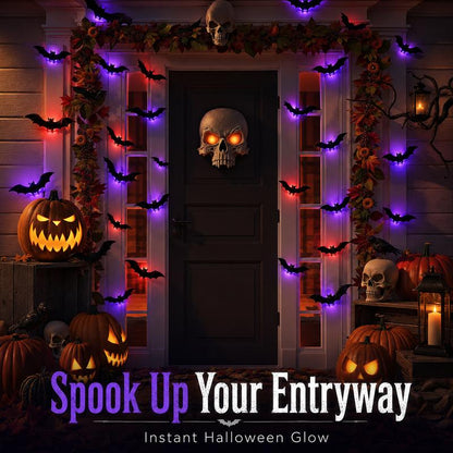 🦇Halloween 3D Fledermaus LED Wandleuchte Deko
