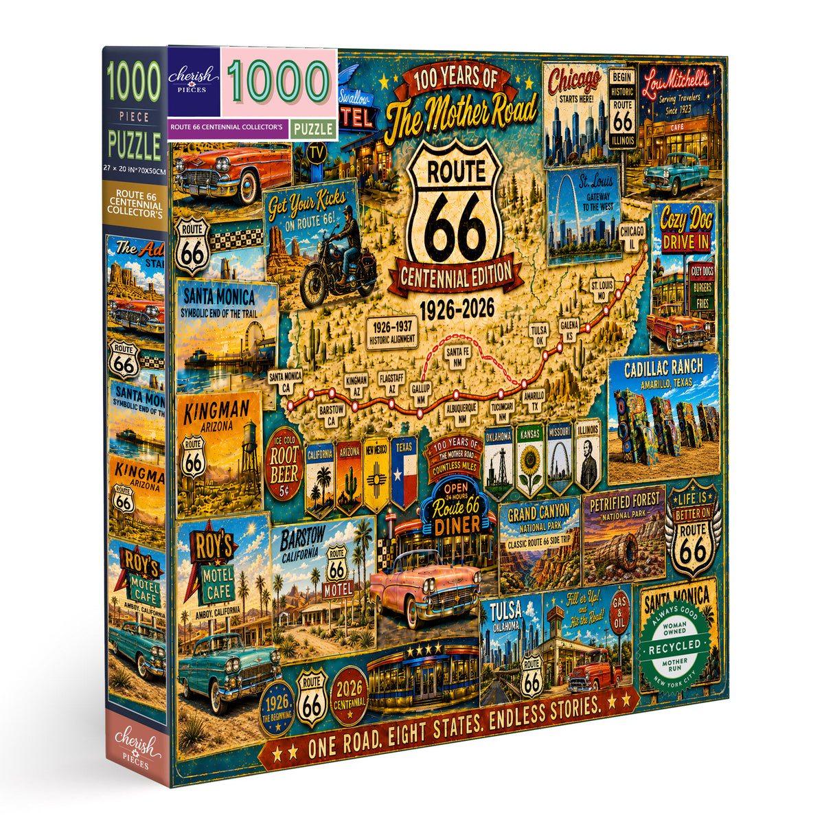 Route 66 Centennial Collector’s Puzzle 100 Years of the Mother Road — 1926–2026