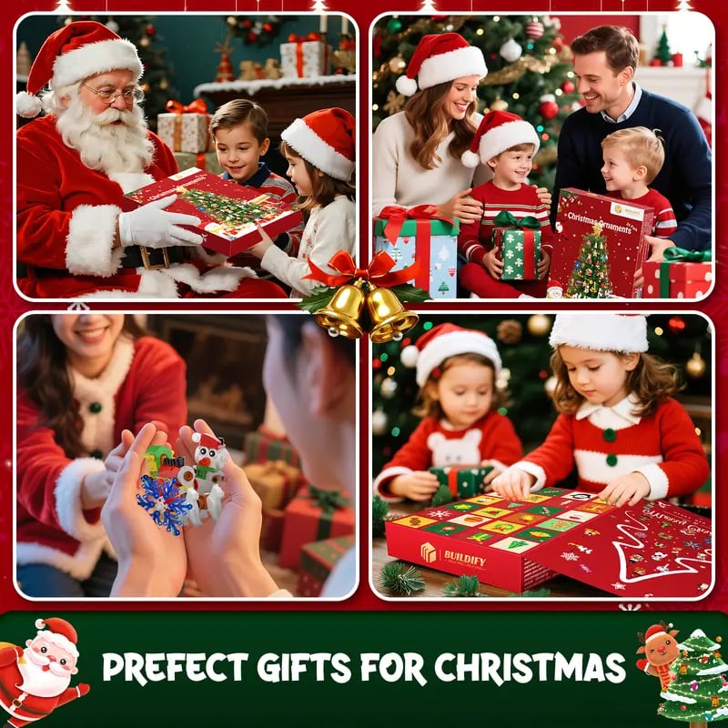 ⏳ Letzter Tag 49% RABATT – 🎄 24-Tage-Weihnachtsüberraschungs-Adventskalender | 24 Tagesfächer mit Überraschungsspielzeug für eine lustige bildschirmfreie Feiertagstradition 🎁✨